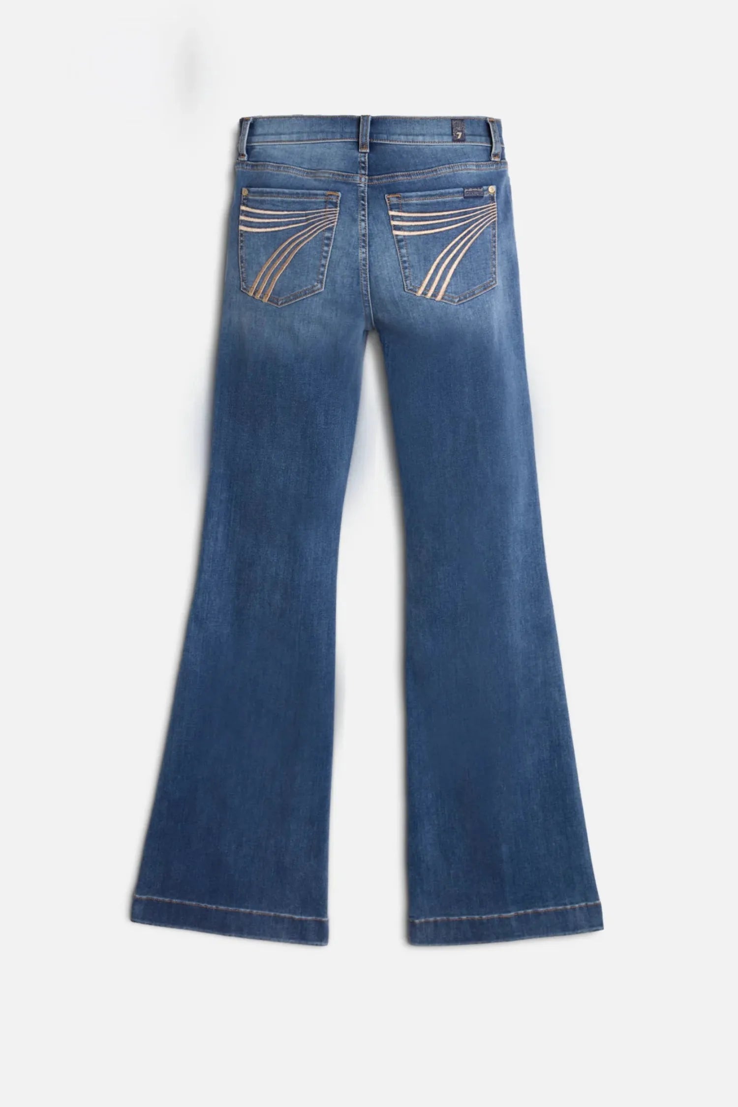 7FAMK Womens Jeans 24x34 / Mid Blue 7 For All Man Kind Jeans Womens Gale Mid Rise