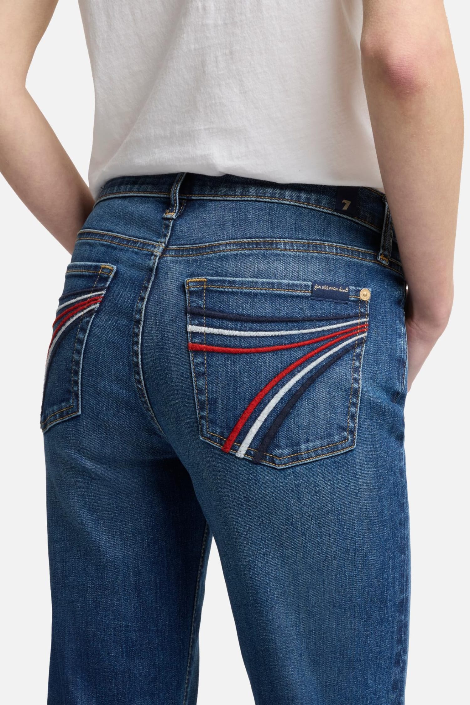 7FAMK Womens Jeans 24x34 / Royalty 7 For All ManKind Jeans Womens Dojo Mid Rise Trouser