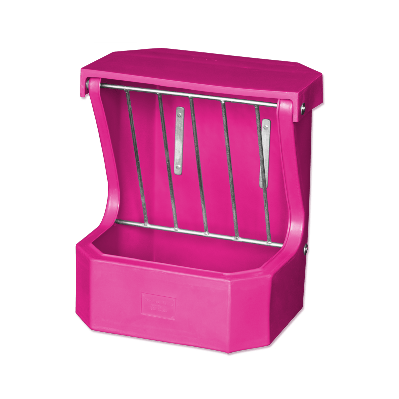 Ag Boss Stable - Tack Room Accessories Pink Hay Rack Feeder with Lid (LOCAL PICK UP ONLY)