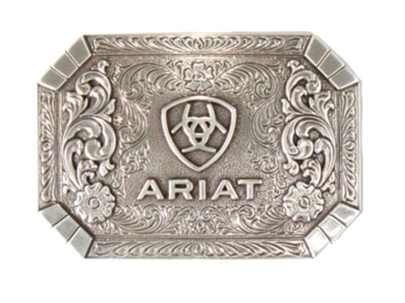 Ariat Belt Accessories Ariat Belt Buckle Rectangular Floral Symbol