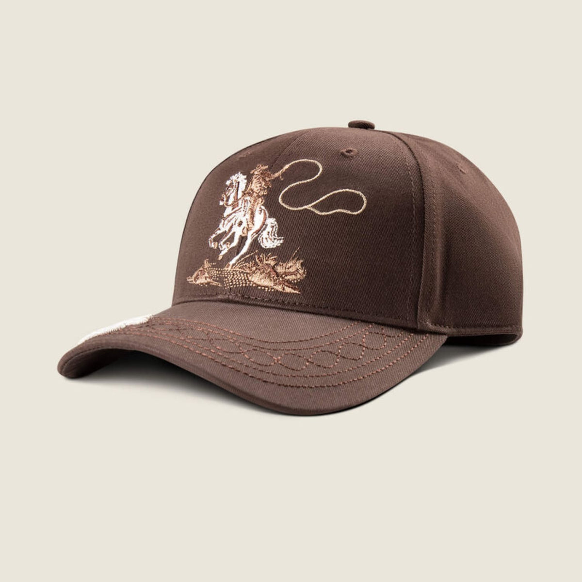 Ariat Caps Brown Ariat Cap Embroidered Cowboy