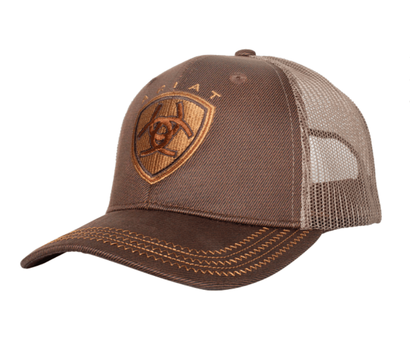 Ariat Caps Brown Ariat Cap Mens B Fit Center Logo