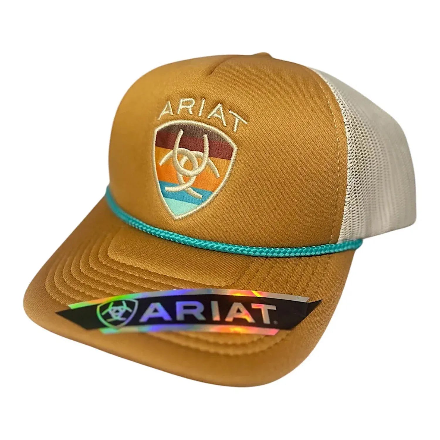 Ariat Caps Camel Ariat Cap Womens Striped Patch