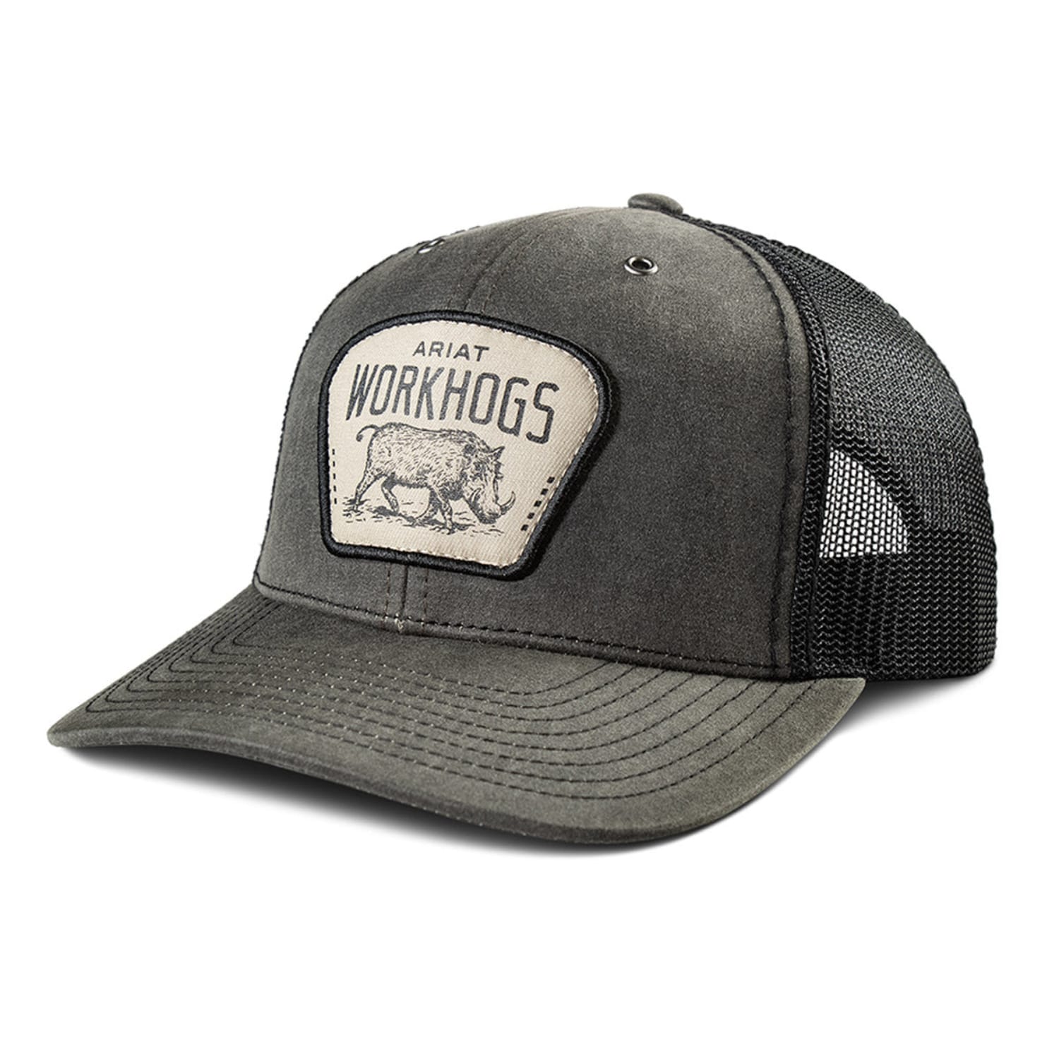 Ariat Caps Charcoal Ariat Cap Mens Richardson 112 Snapback Work Hogs