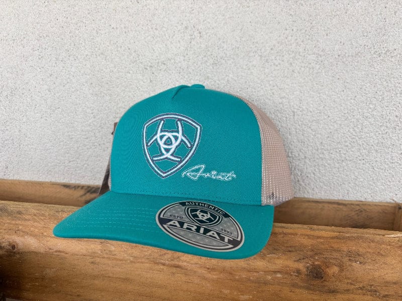 Ariat Caps Turquoise Ariat Cap Womens Shield Logo Mesh