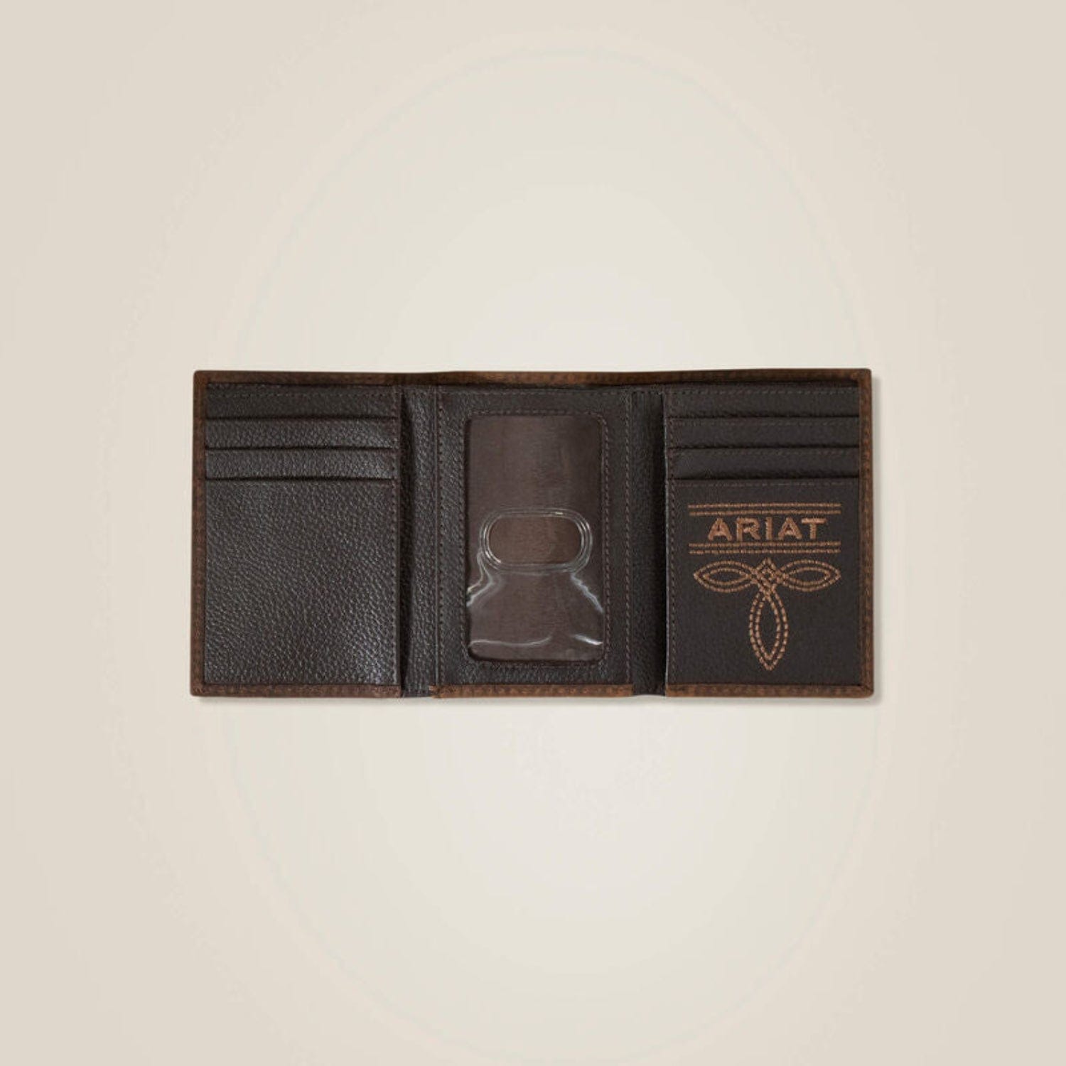 Ariat Handbags - Wallets Brown Ariat Wallet Tri Fold Bullhide Emblem