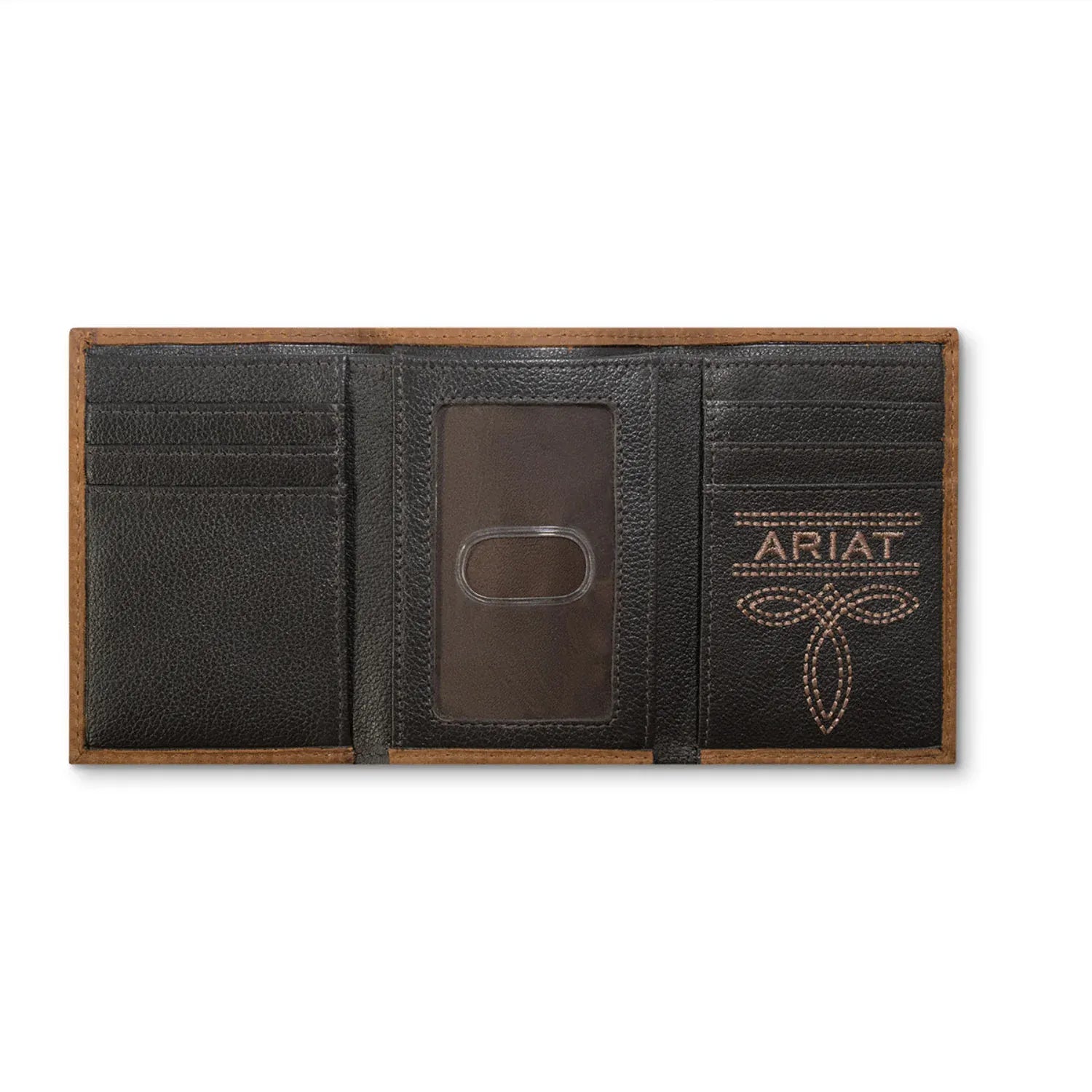 Ariat Handbags - Wallets Brown Ariat Wallet Tri Fold Shield Embossed