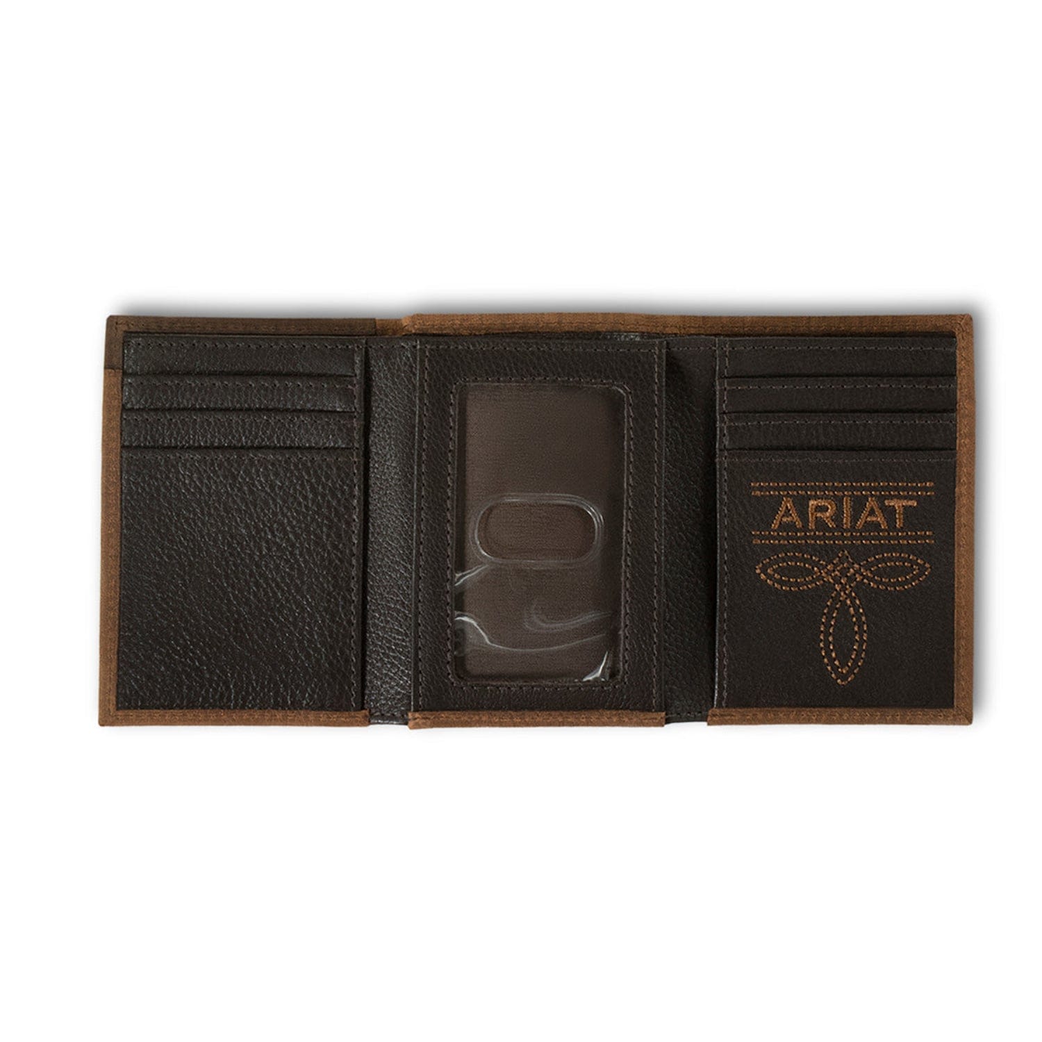 Ariat Handbags - Wallets Brown Rowdy Ariat Wallet Tri Fold Overlay Shield