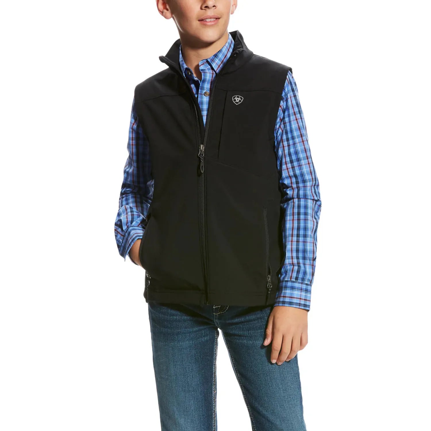 Ariat Kids Jumpers- Jackets - Vests S Ariat Vest Boys Softshell Black