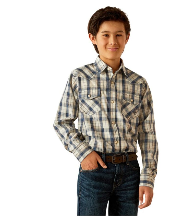 Ariat Kids Shirts L / Navy Ariat Shirt Boys Hampton Retro Fit