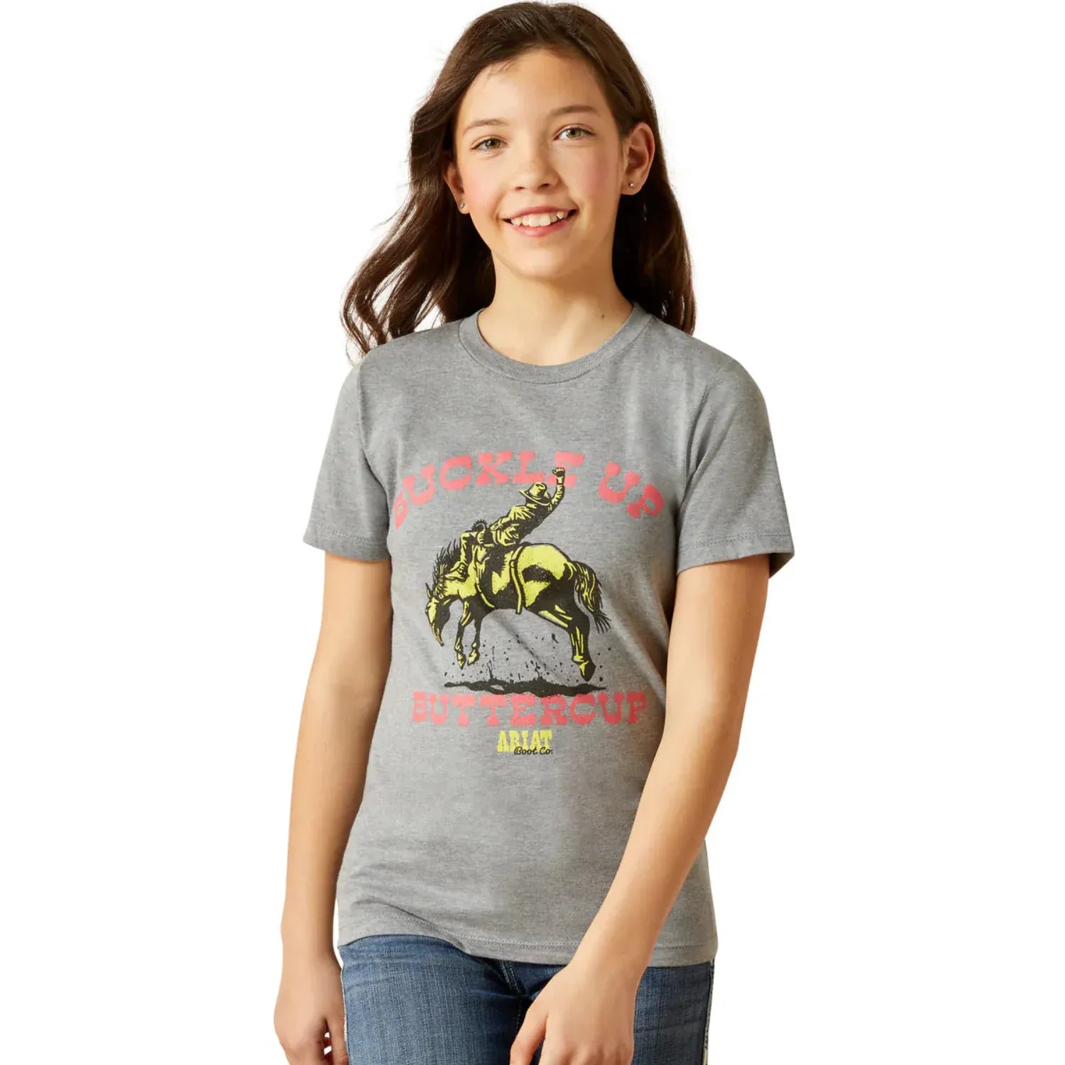 Ariat Kids Shirts XS / Iceberg Ariat Tee Girls Buck Up