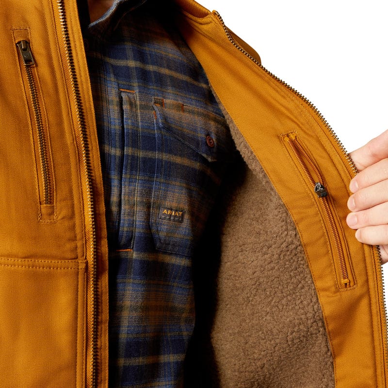 Ariat Mens Jumpers, Jackets & Vests Ariat Jacket Mens Rebar Stretch Canvas Bomber