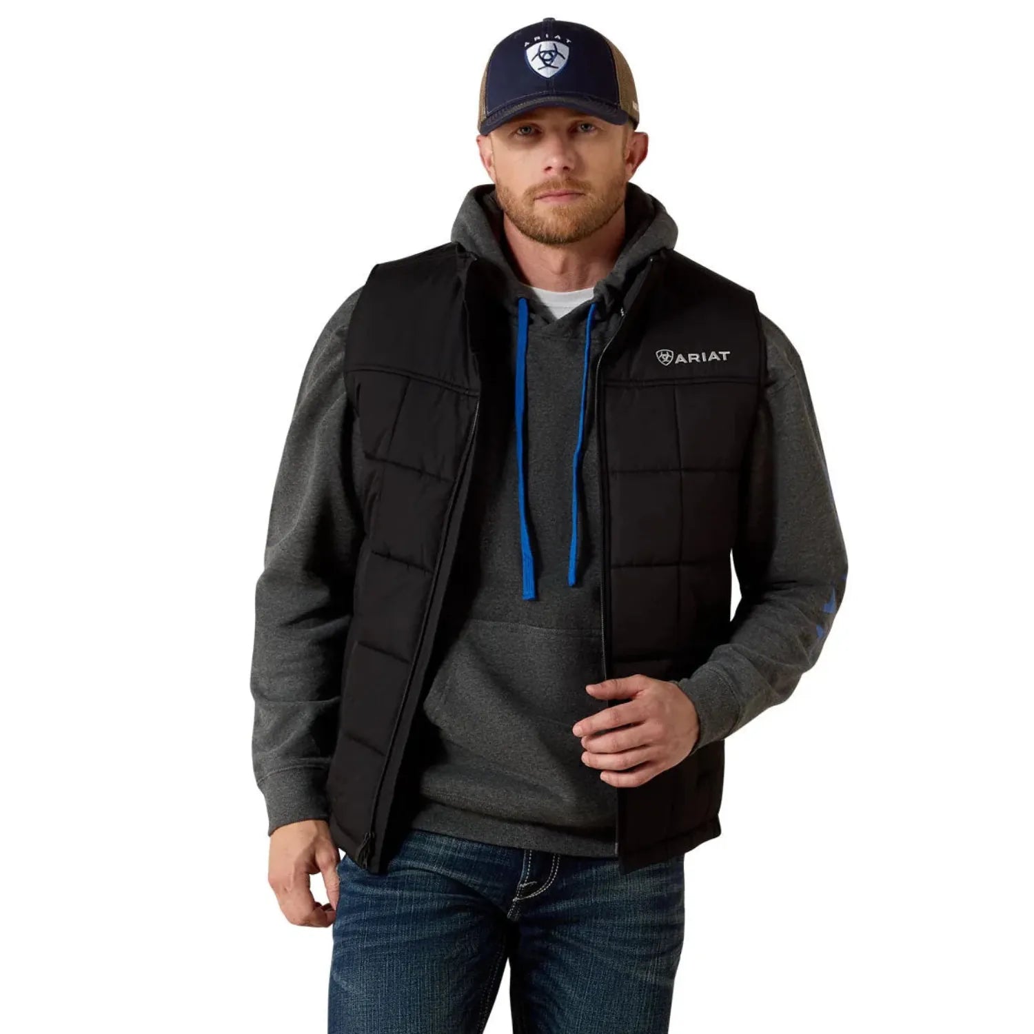Ariat Mens Jumpers- Jackets - Vests S / Black Ariat Vest Mens Crius