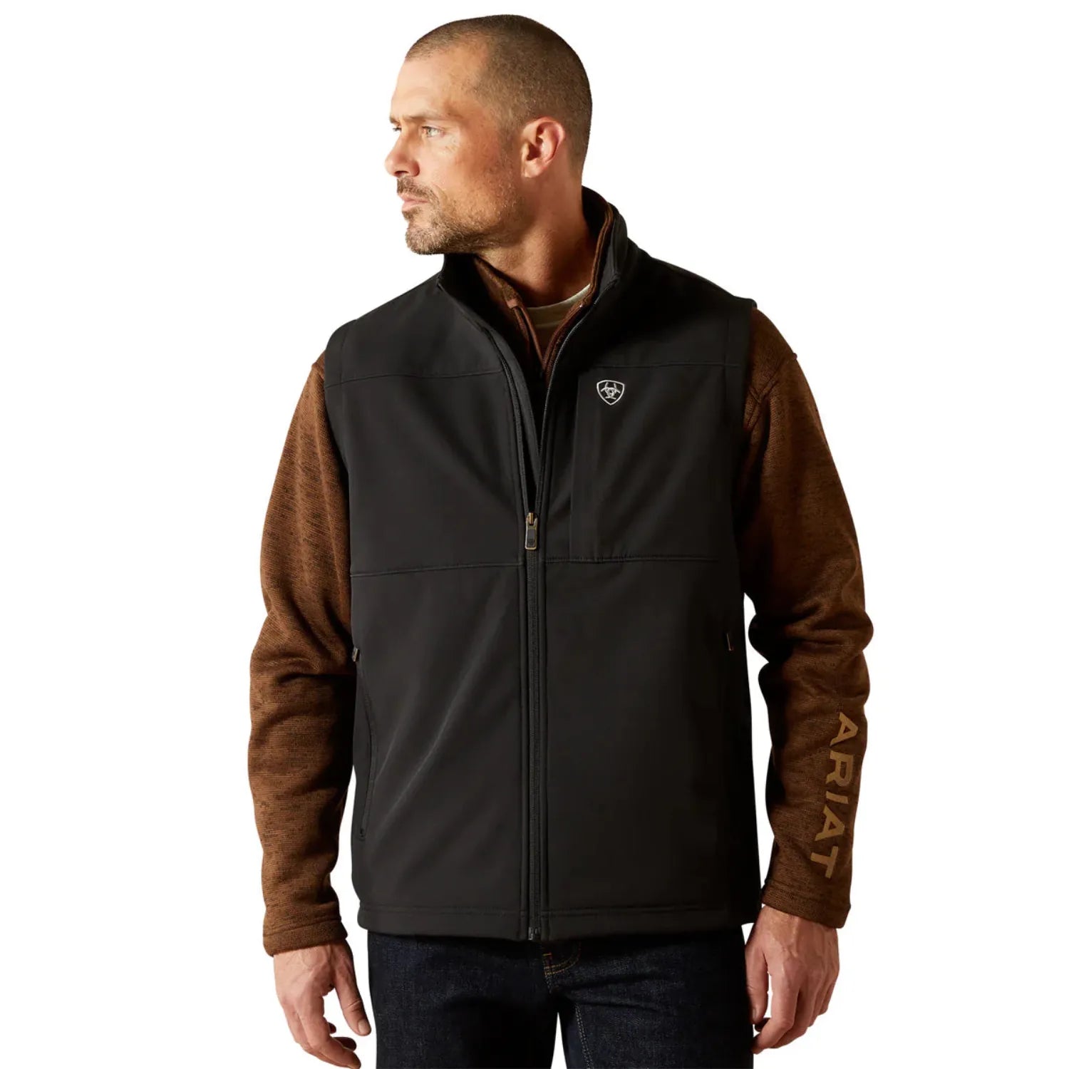 Ariat Mens Jumpers- Jackets - Vests S / Black Ariat Vest Mens Vernon Softshell