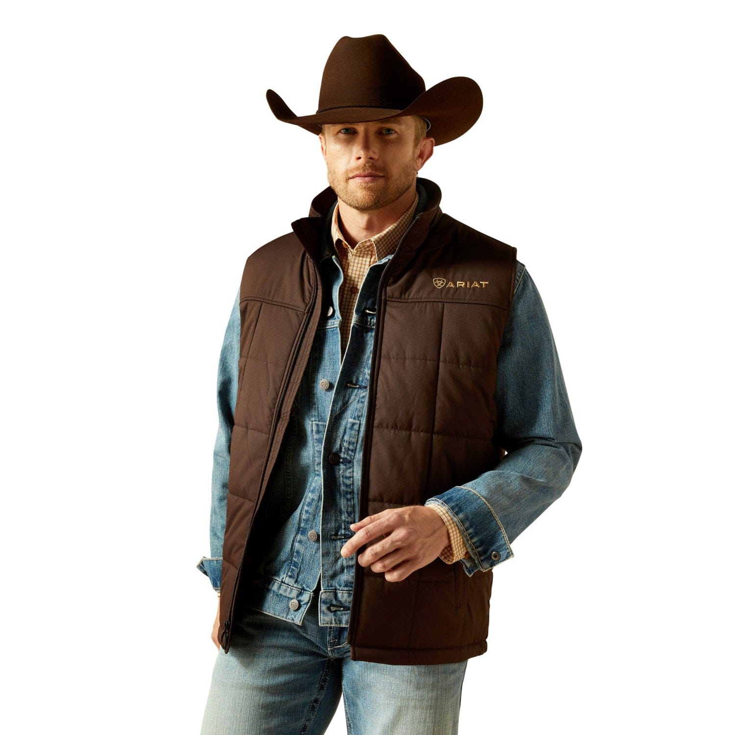 Ariat Mens Jumpers- Jackets - Vests S / Brown Ariat Vest Mens Crius Insulated