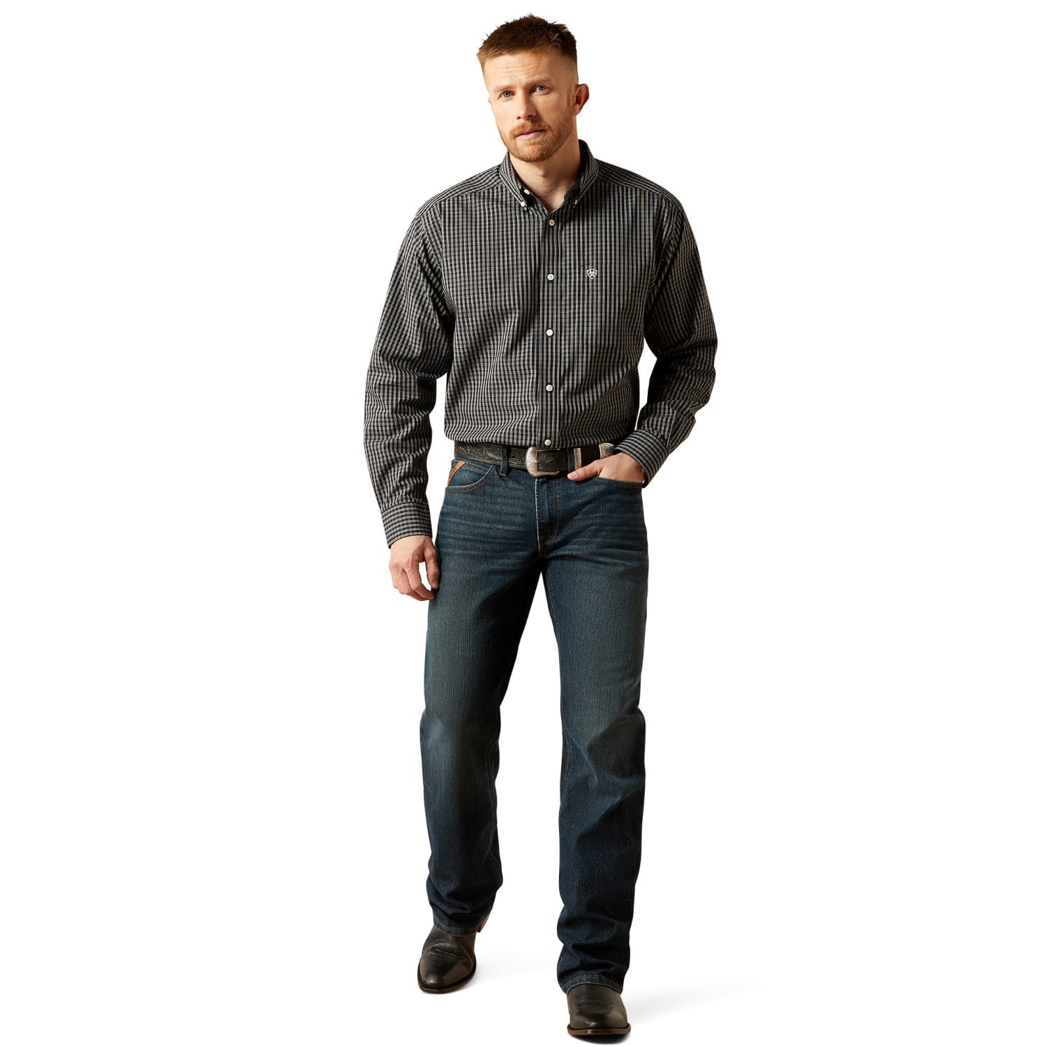 Ariat Mens Shirts Ariat Shirt Mens Abel Wrinkle Free Classic Fit