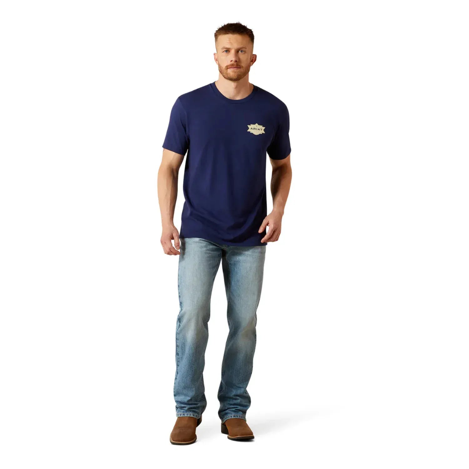 Ariat Mens Shirts Ariat Tee Mens Mesa Motif Lockup