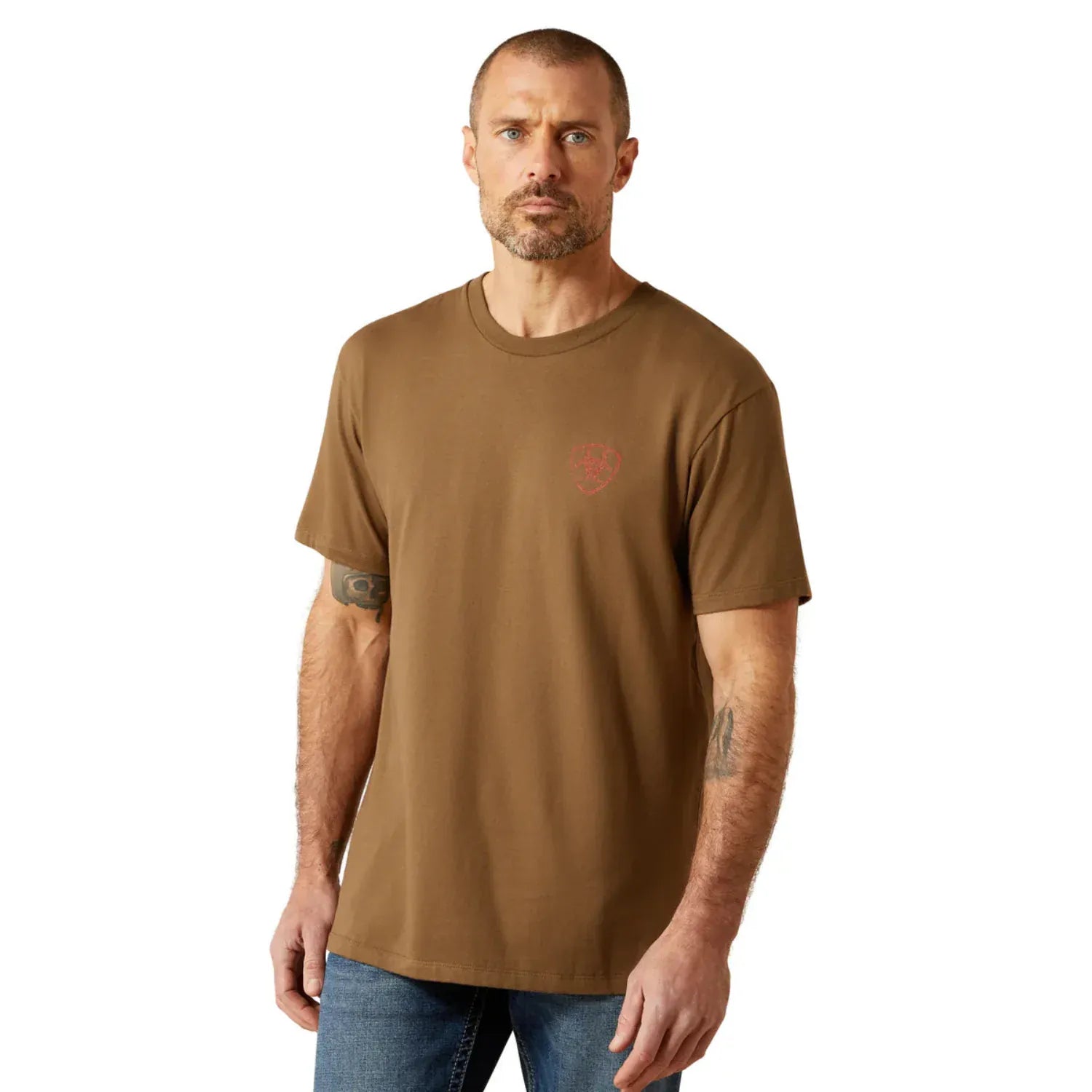 Ariat Mens Shirts Ariat Tee Mens Stone Arrowhead