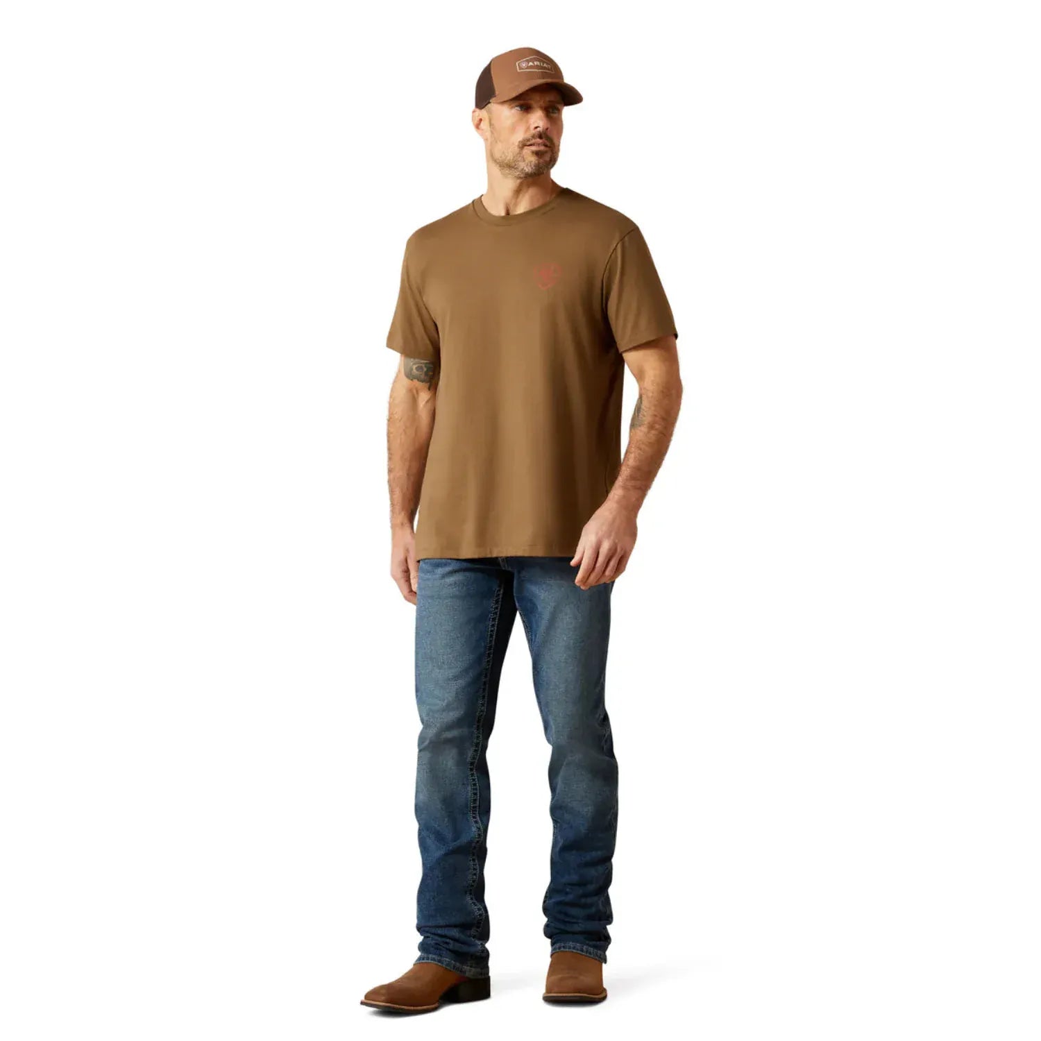 Ariat Mens Shirts Ariat Tee Mens Stone Arrowhead