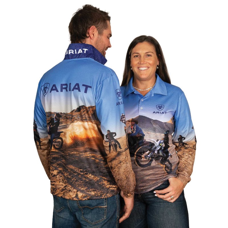 Ariat Mens Shirts S Ariat Shirt Unisex Fishing Lets Ride