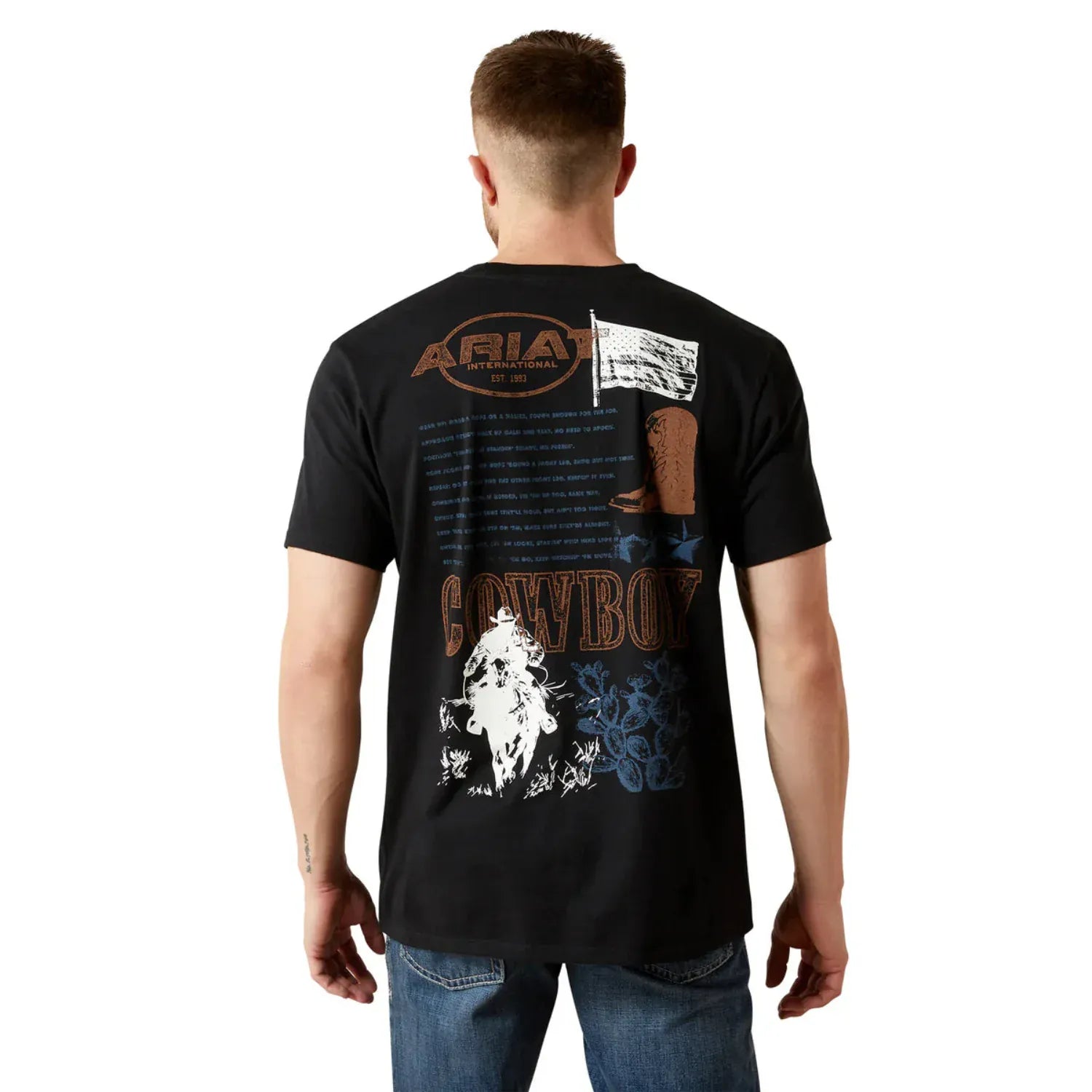 Ariat Mens Shirts S / Black Ariat Tee Mens Maximal Collage