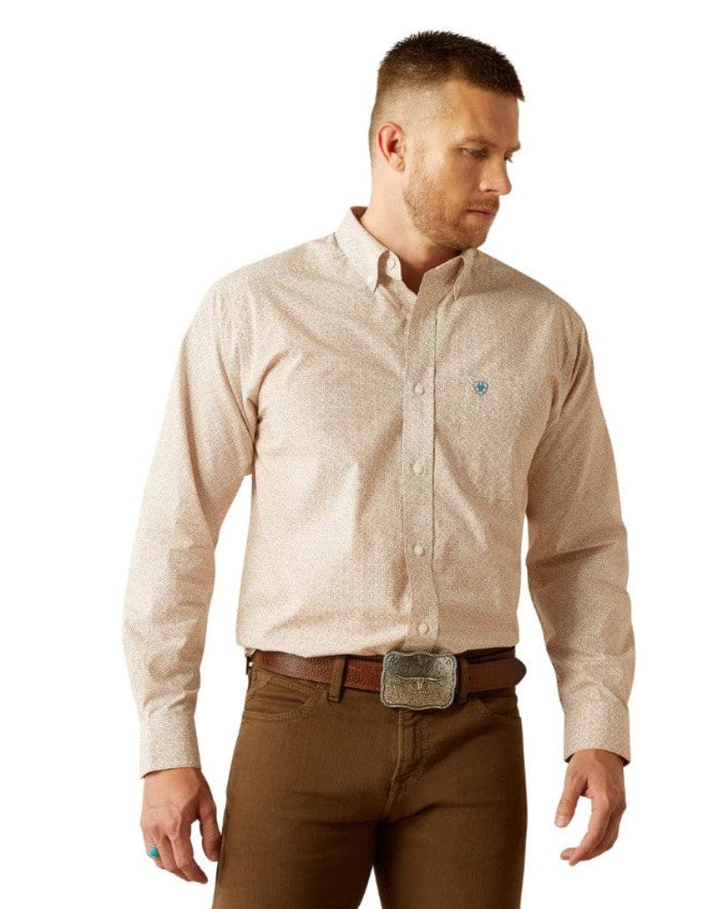 Ariat Mens Shirts S / Light Brown Ariat Shirt Mens Johnny Classic Fit