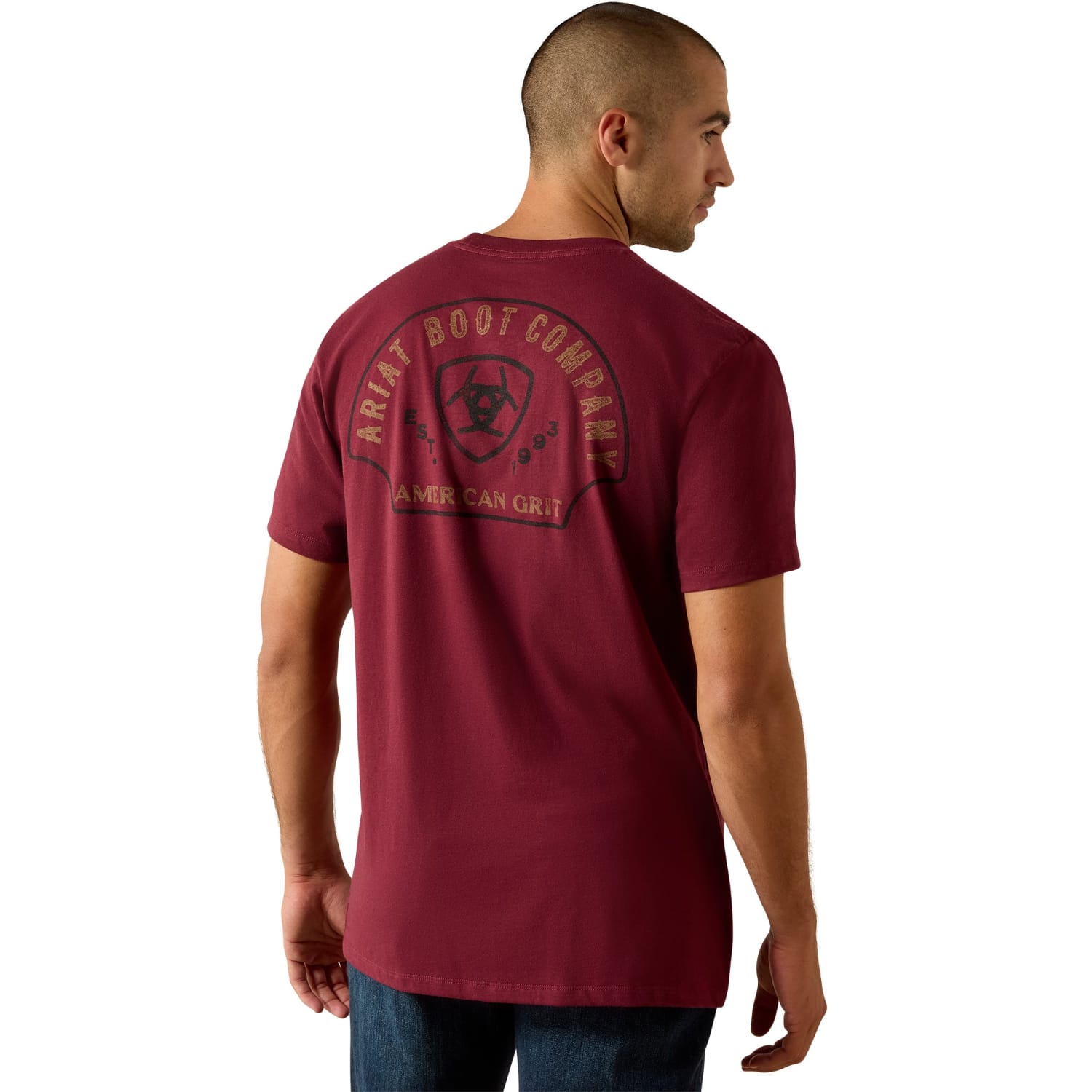 Ariat Mens Shirts S / Maroon Banner Ariat Tee Mens Shell Game