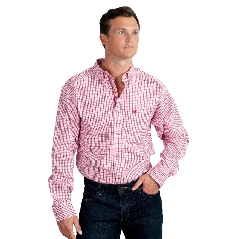 Ariat Mens Shirts S / Red Check Ariat Mens Pro Series Cliff Long Sleeve Shirt