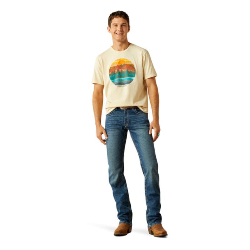 Ariat Mens Shirts S / Wood Ash Ariat Tee Mens Grit Scene