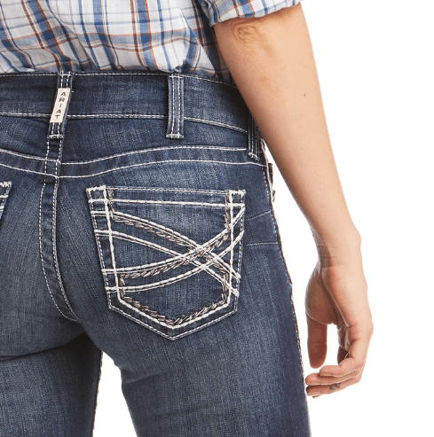 Ariat Womens Jeans Ariat Jeans Womens REAL Mid Rise Boot Cut Entwined Marine