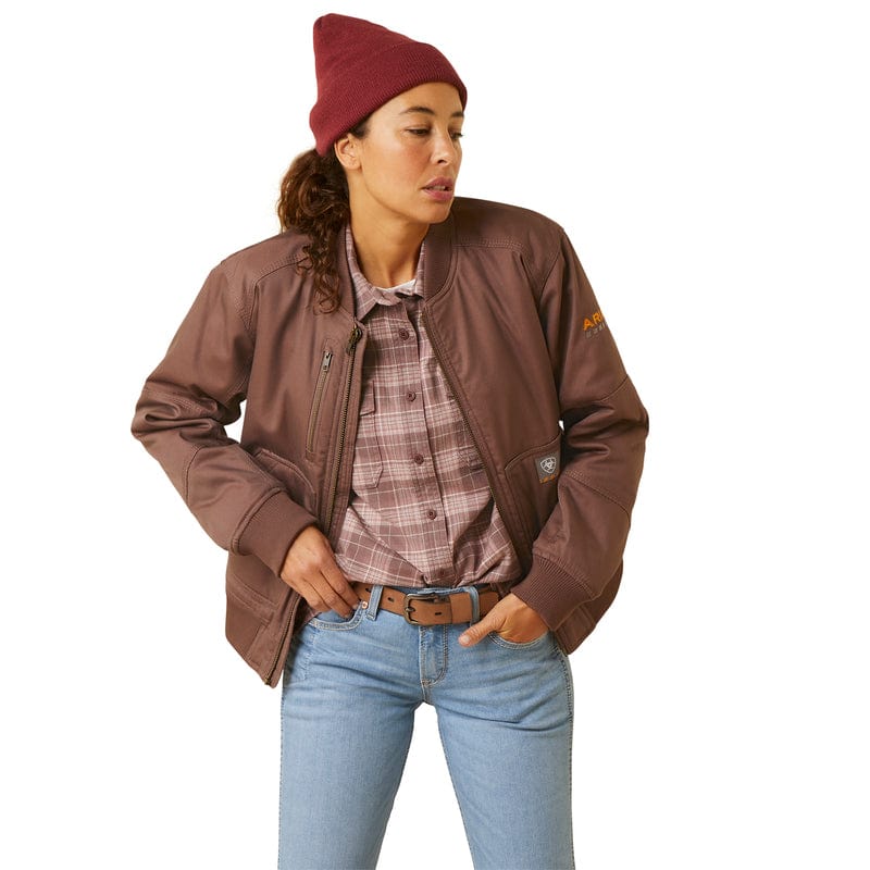 Ariat Womens Jumpers, Jackets & Vests Ariat Jacket Womens Rebar Duracanvas Bomber