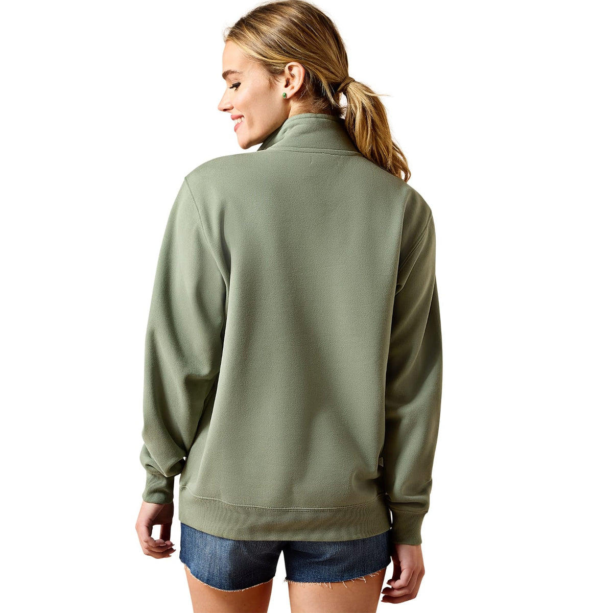 Ariat Womens Jumpers- Jackets - Vests Ariat Jumper Womens Foundation Logo 1/2 Zip