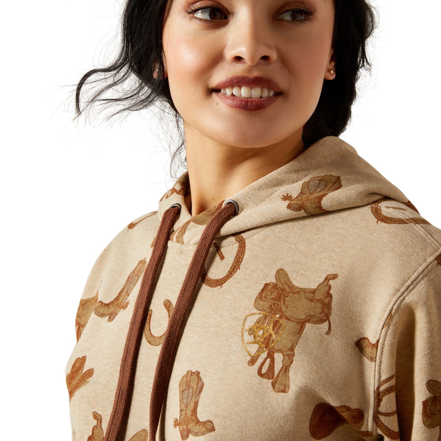 Ariat Womens Jumpers- Jackets - Vests Ariat Jumper Womens Logo 2.0 Savannah Print