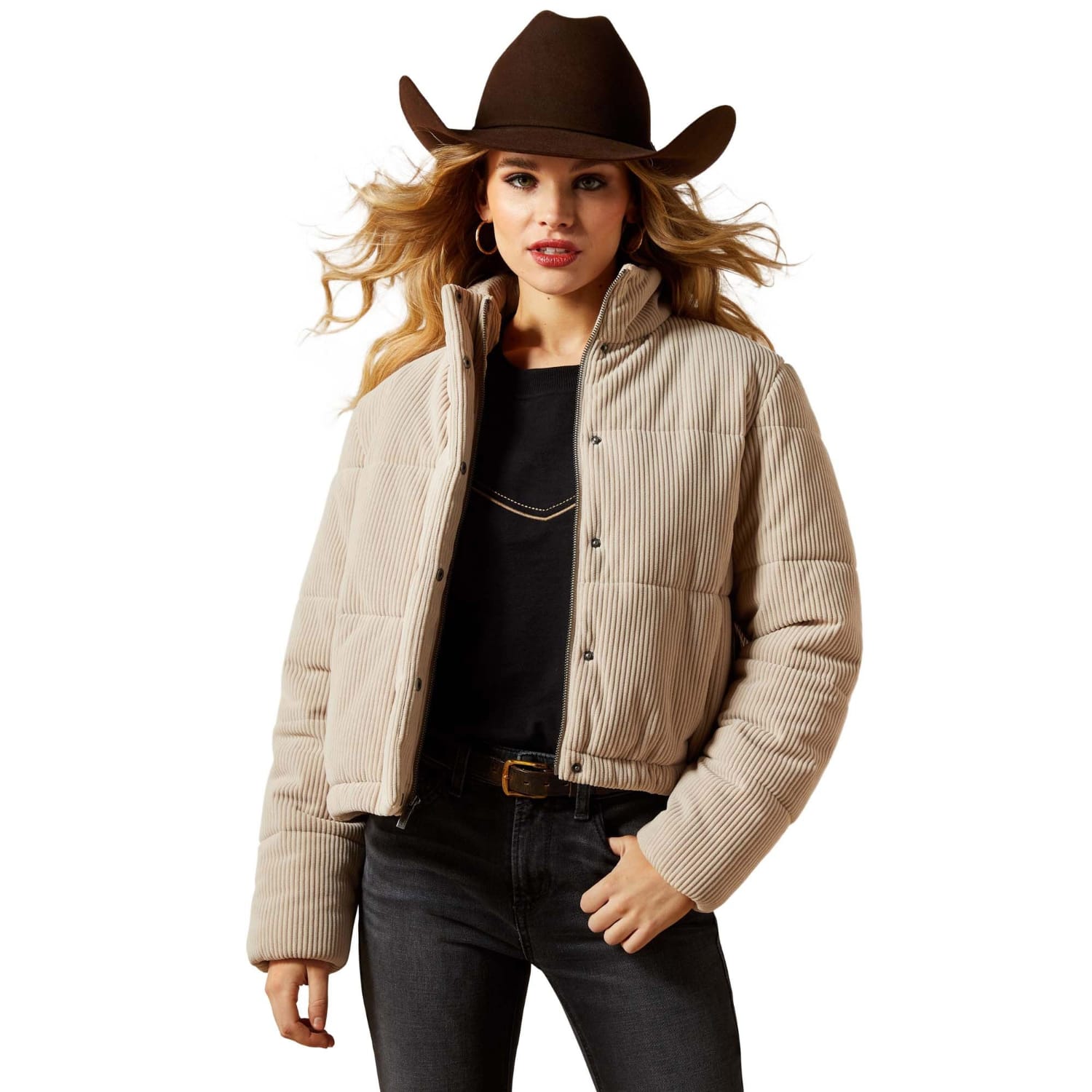 Ariat Womens Jumpers- Jackets - Vests XS / String Ariat Jacket Womens Swirls Puffer