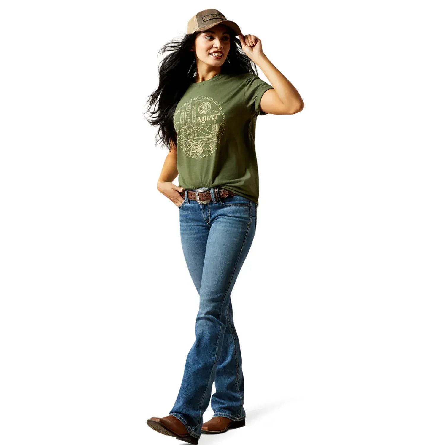 Ariat Womens Shirts Ariat Tee Womens Desert Snake