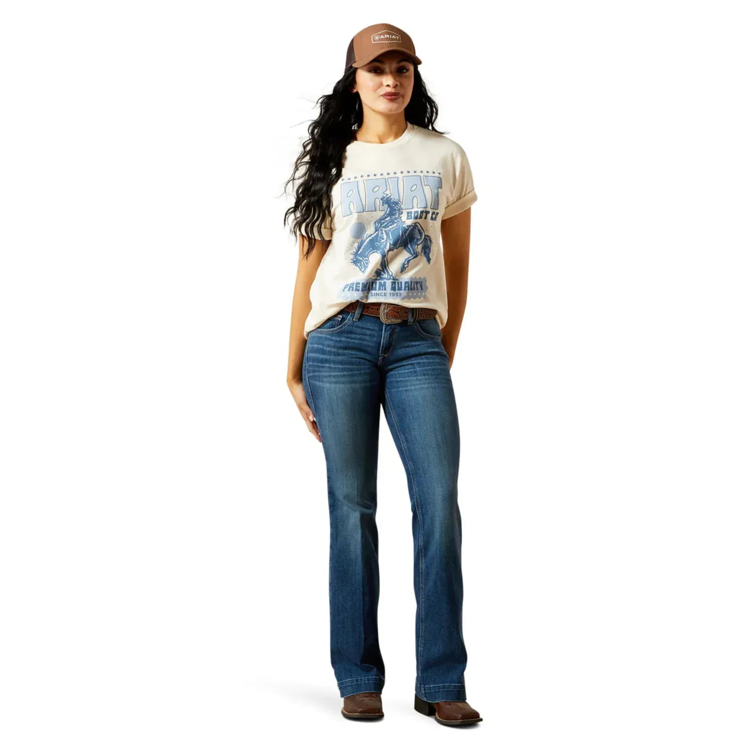 Ariat Womens Shirts Ariat Tee Womens Retro Block Poster