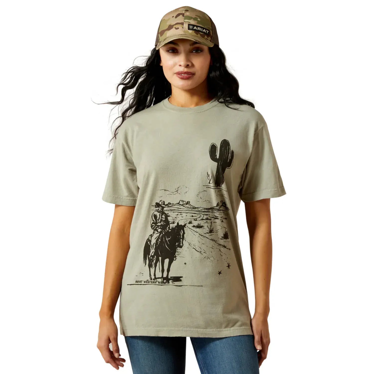 Ariat Womens Shirts Ariat Tee Womens Sketchy Cowboy