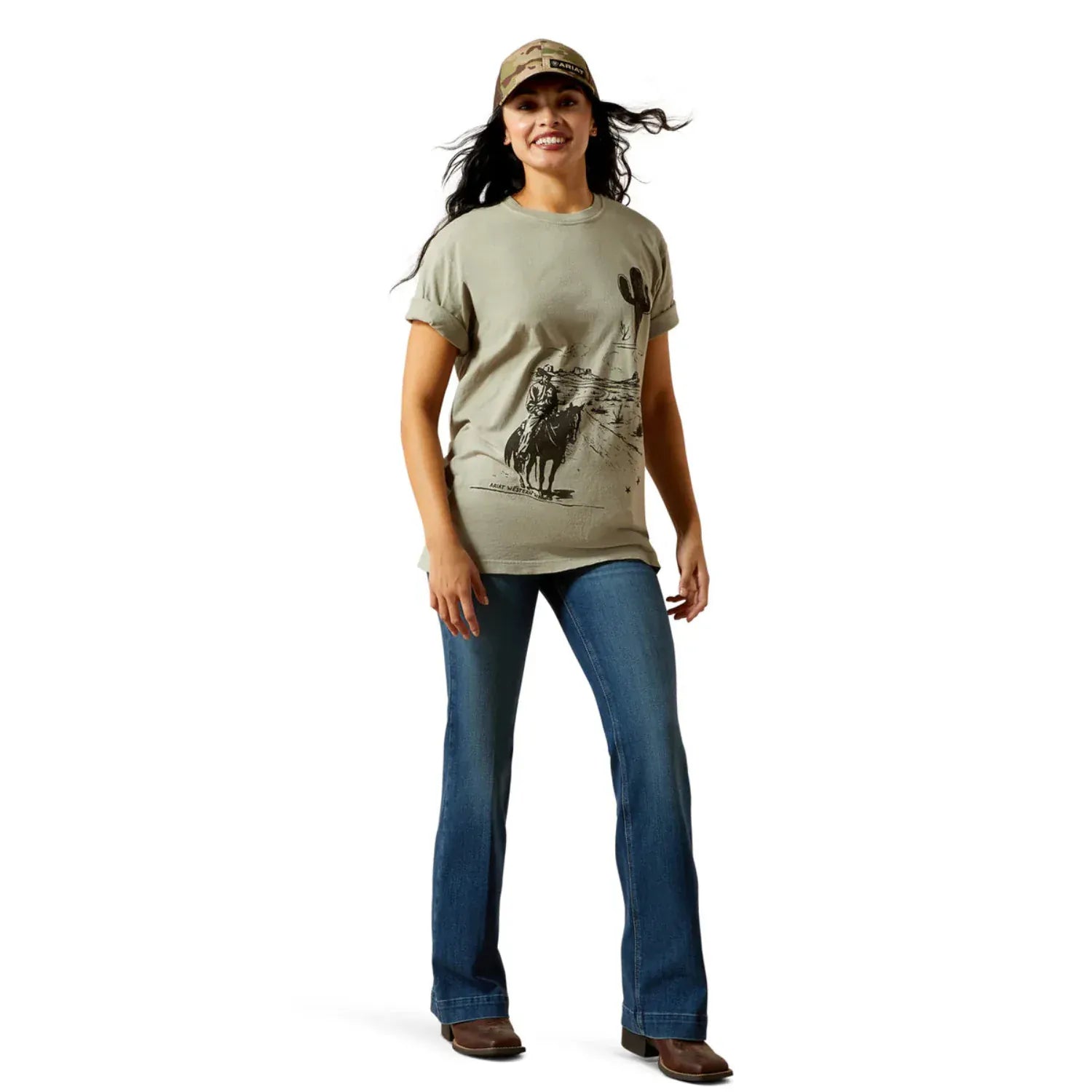 Ariat Womens Shirts Ariat Tee Womens Sketchy Cowboy