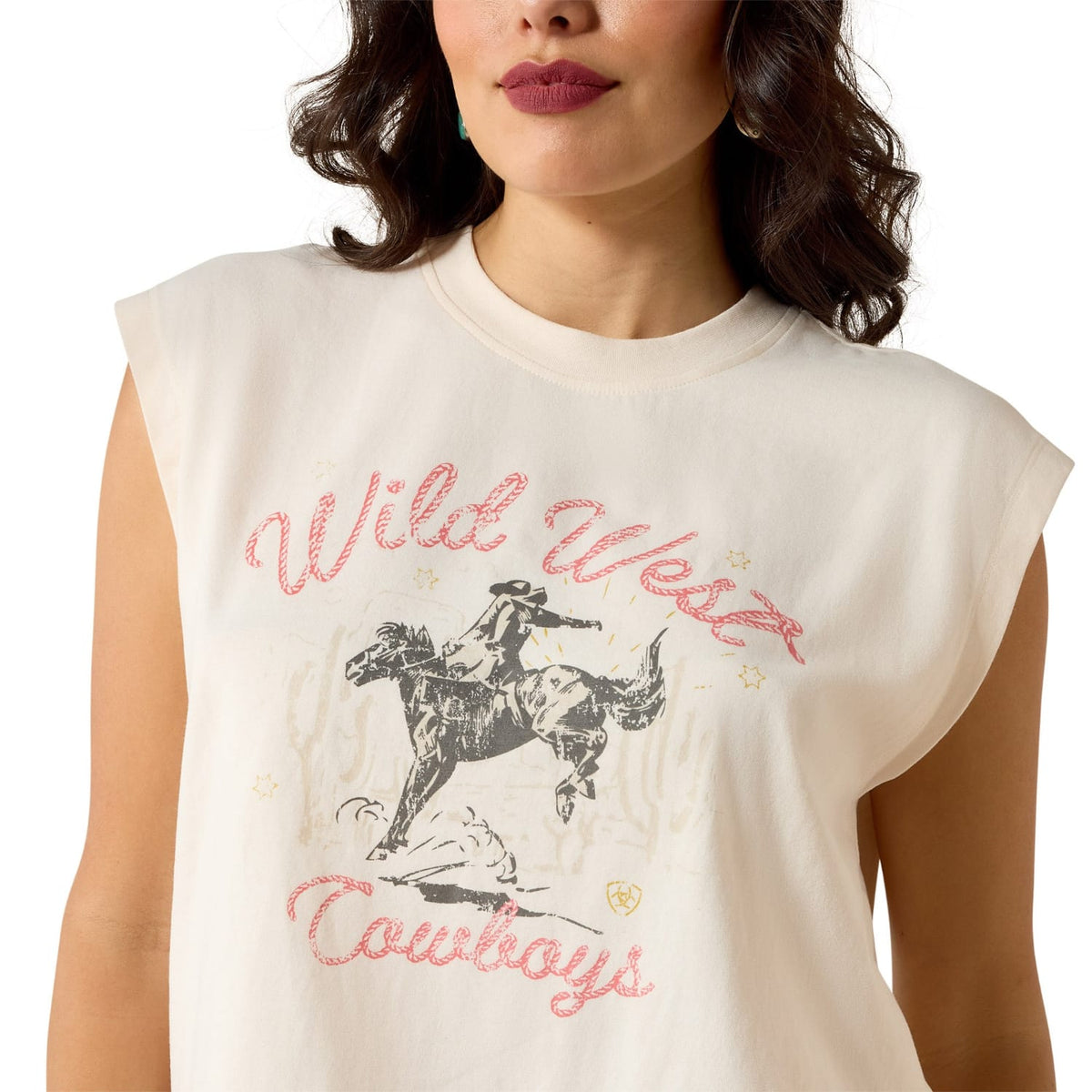 Ariat Womens Shirts Ariat Tee Womens Wild West Cropped