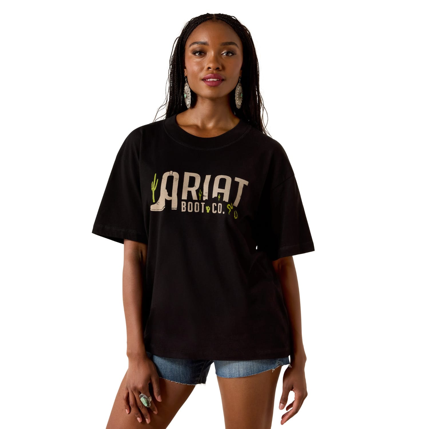 Ariat Womens Shirts XS / Black Ariat Tee Womens Boot Logo