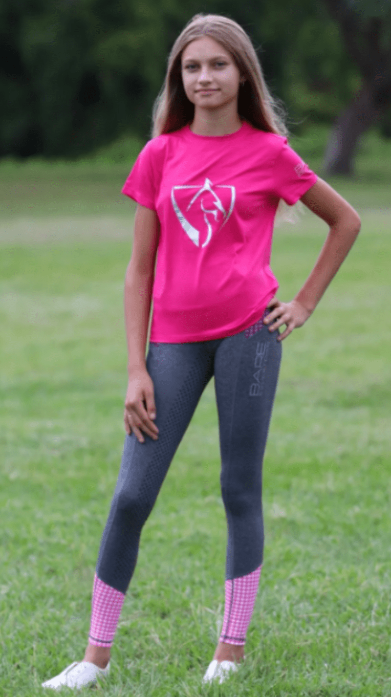 Bare Equestrian Kids Jodhpurs & Breeches Bare Equestrian Tights Kids Performance Houndstooth