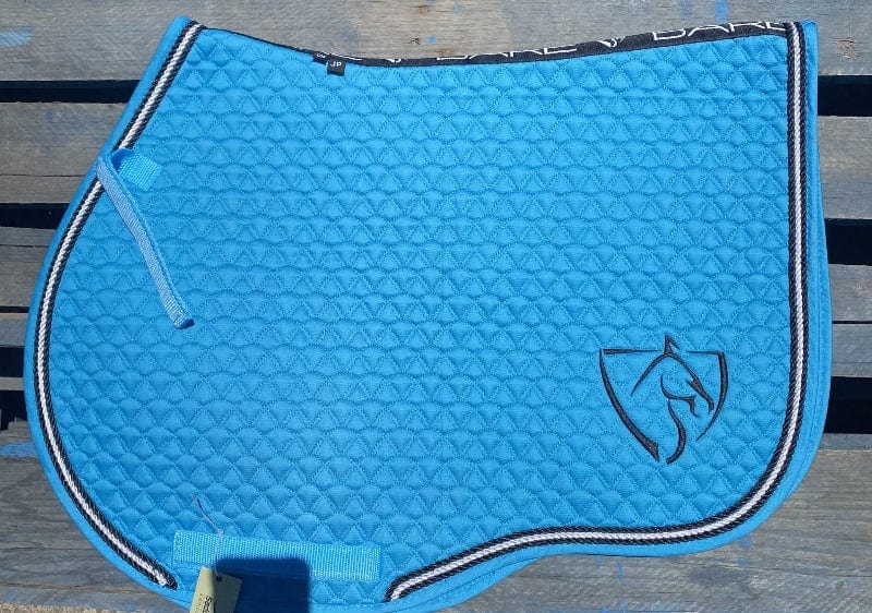 Bare Equestrian Saddle Pads English Cob / Sky Blue Bare Equestrian Saddle Pad Jump Cut