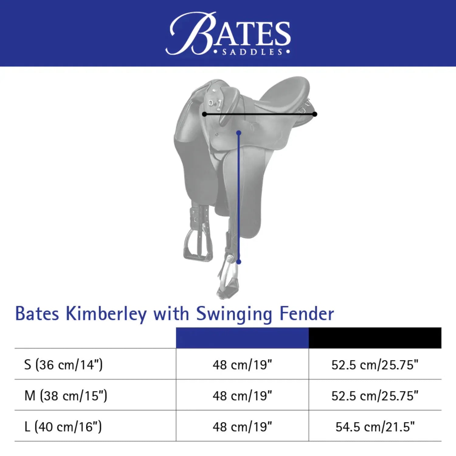 Bates Saddles Bates Saddle Kimberley Heritage with Swinging Fender Short