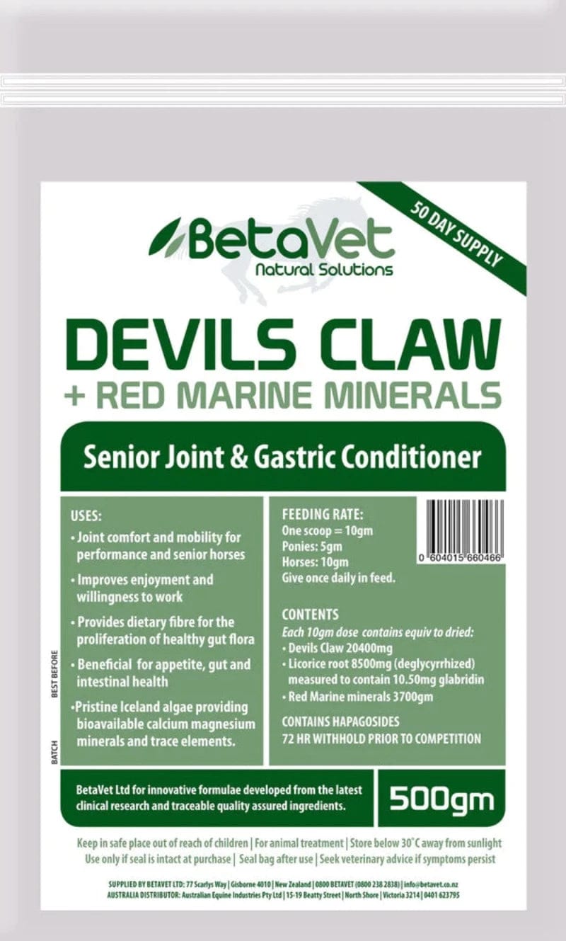 BetaVet Vet & Feed 200g BetaVet Devils Claw + RMM (BVA-DEV)
