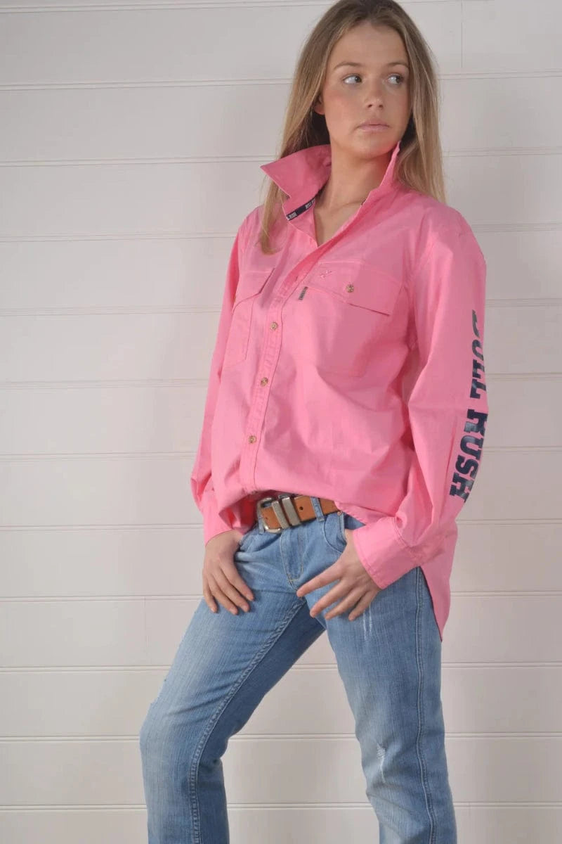 Bull Rush Womens Shirts XS / Pink Bullrush Shirt Unisex Tapio with Logo