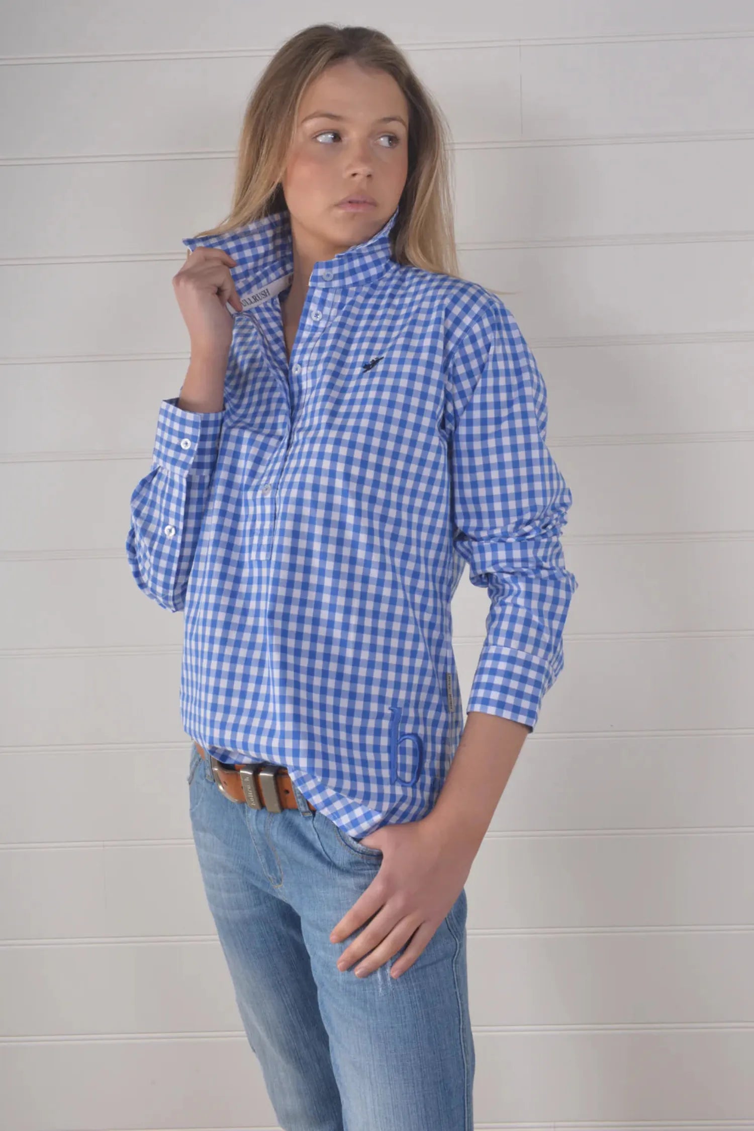 Bullrush Womens Shirts Bullrush Shirt Womens Seascape Blair Gingham
