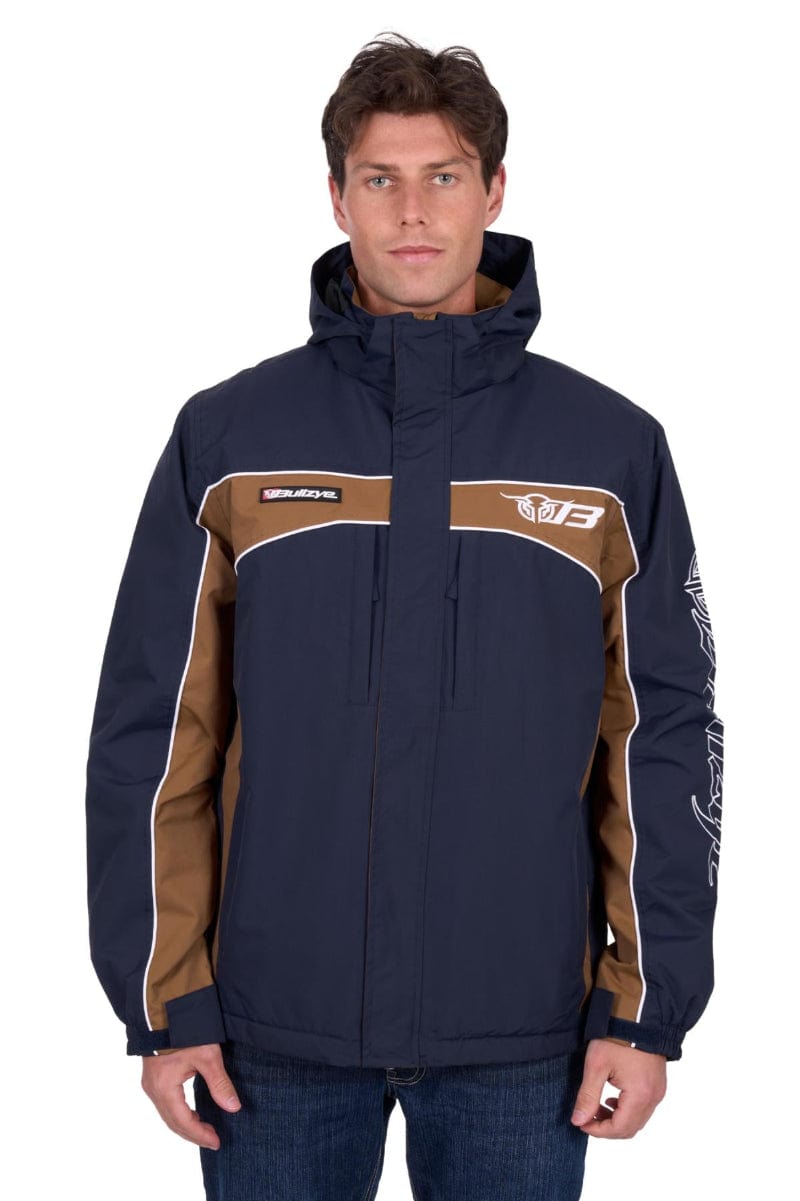 Bullzye Mens Jumpers, Jackets & Vests S / Navy/Tan Bullzye Jacket Mens Bazooka