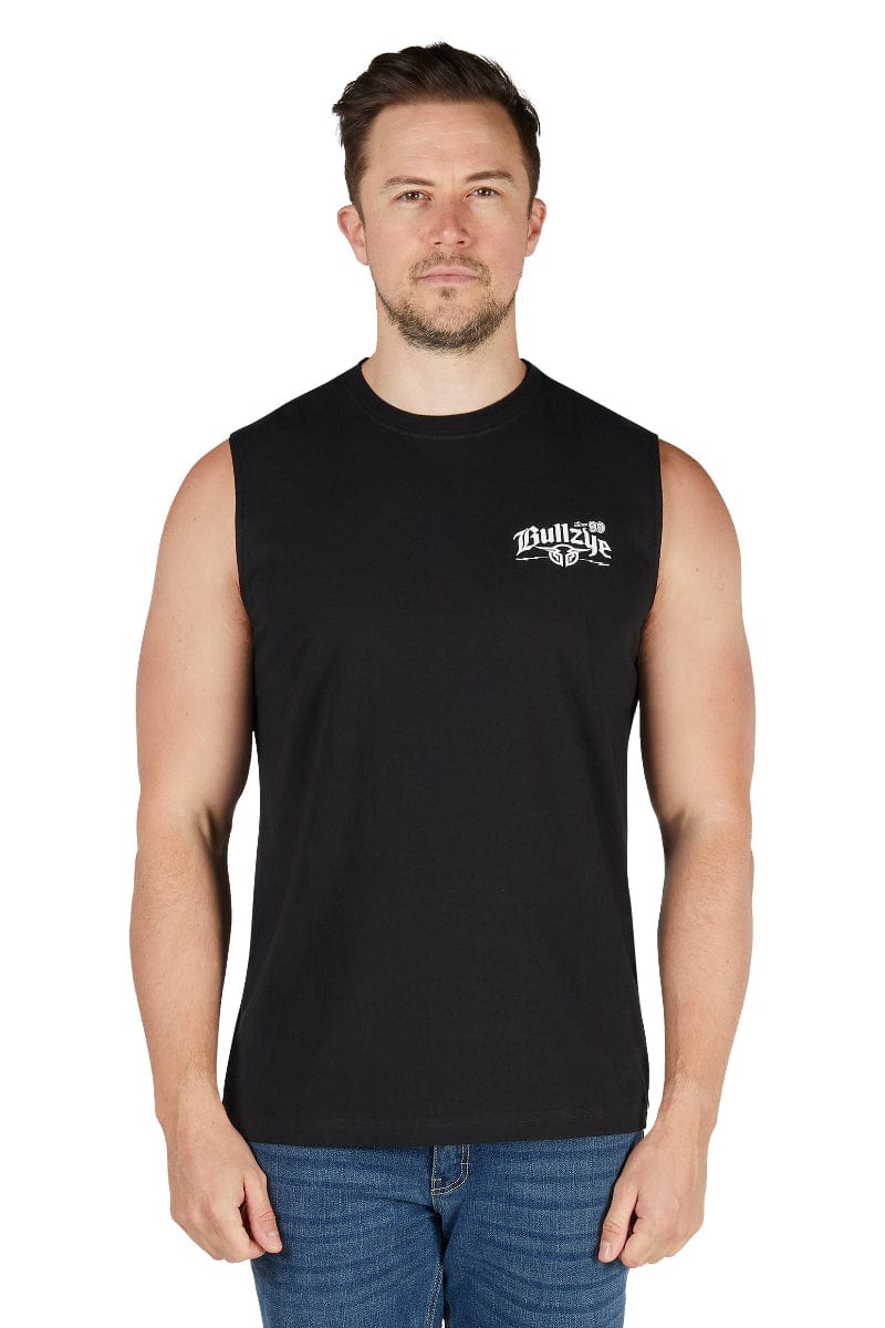 Bullzye Mens Shirts Bullzye Muscle Tank Mens Brewin Dust