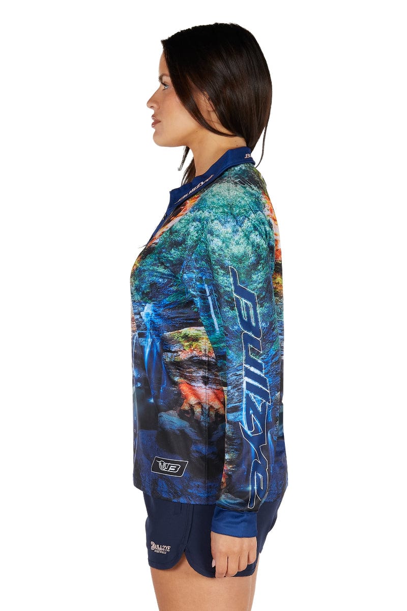 Bullzye Womens Shirts Bullzye Tee Womens Waterfall
