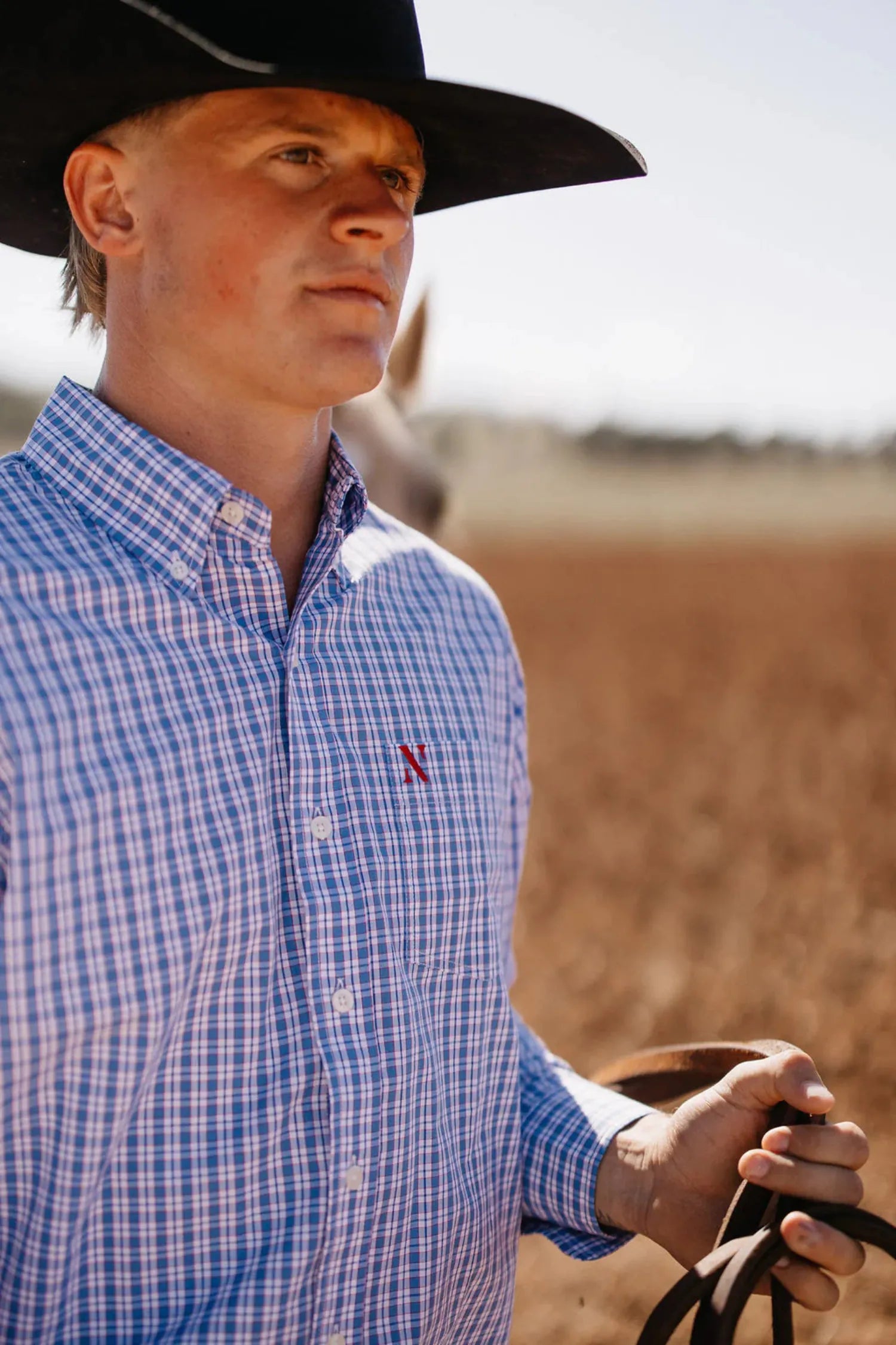 Campdraft Aus Mens Shirts S / Blue/Red Campdraft Aus Shirt Mens Ninety Check